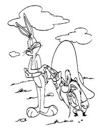 Looney Tunes Cowboy And Bugs Bunny Coloring Page Bunny Coloring Pages Coloring Pages Coloring Book Pages