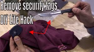 This tutorial of a simple method to remove a store security tag, that was erroneously left on the article by the cashier was created out of necessity. How To Remove A Security Tag From Clothing Life Hack Diy Youtube