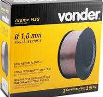 Arame MIG/MAG 1,0mm - carretel plástico com 15 kg - VONDER/TMX