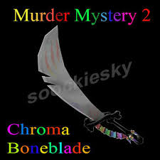 Today i will give you guys all the ways to get chromas in murder mystery 2. Roblox Mm2 Chroma Boneblade Godly Murder Mystery 2 Schusswaffe Knife Messer Item Eur 2 99 Picclick De