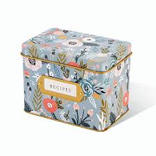 Amazon Com Jot Mark Recipe Card Complete Gift Box Decorative Tin Box Recipe Cards Index Dividers 14 Dividers In 2020 Recipe Tin Recipe Cards Vintage Recipe Box