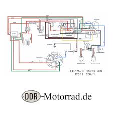 Mit Schaltplan Es 150 Mit Blinklicht Steckkontakt Kabelbaum Fur Mz Es 125 Elektrik Zundung