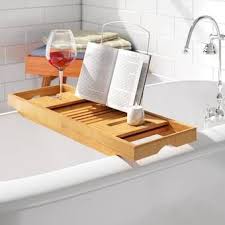 Wood soak tub accessories tray simple. Rebrilliant Alexia Wood Bath Caddy Reviews Wayfair Wood Bath Bath Tray Bath Caddy