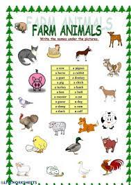Farm Animals Interactive Worksheet Animal Worksheets Farm Animals Farm Animals Activities