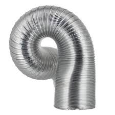 Two tough plies of black polyester film encapsulate a steel wire helix. 5 In Flexible Ductwork Ducting Venting The Home Depot