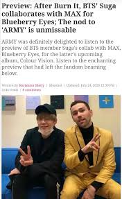 Suga from the story bts (letras fáciles) by mundokpop7989 with 1491 reads. Preview Teaser Blueberry Eyes By Max Ft Suga Bts Amino