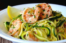 Join eric from simply elegant home cooking as he demonstrates thi. Skinny Shrimp Scampi With Zucchini Noodles Recipe
