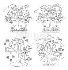 Color winter spring fall and summer printables. Four Seasons Hledat Googlem Tree Coloring Page Tree Art Coloring Pages