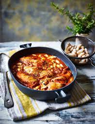 Leaner Chicken Cacciatore With Cannellini Beans And Rosemary Recipe Sainsbury S Magazine