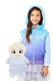 Girl S Cubcoats X Disney Frozen Elsa 2 In 1 Stuffed Animal Hoodie Size 6 7 Blue Elsa Is Ready To Cast A Spell For Animal Hoodie Toddler Hoodie Disney Girls