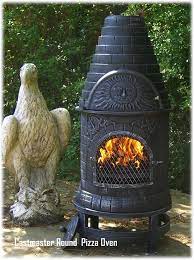 A wide range of british hand forged contemporary and traditional fire pits, pizza ovens, outdoor kitchens and indian fire bowls. Buy The Castmaster Round Cast Iron Outdoor Pizza Oven Online From The Largest Online Supplier Of Chimineas In The Uk