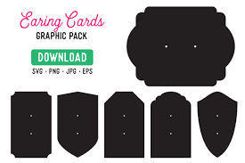 Download Earring Holder Display Cards Graphic By The Gradient Fox Creative Fabrica SVG, PNG, EPS, DXF File