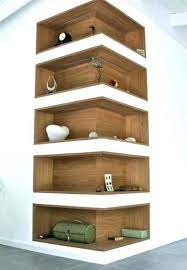Cherry finish blends well with several types of room decor. Wonderful Bookcases Cherry Wood Corner Bookcase X Medium Veneer 2 Shelf Enjoy Leisure Towards Your Home Famous Corner Shelf Design Diy Corner Shelf Home Diy