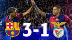 BARCELONA 3-1 BENFICA, UEFA CHAMPIONS LEAGUE ... - YouTube