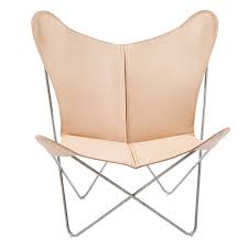 ox denmarq trifolium chair brushed stainless steel natural butterfly chair handmade chair eames rocking chair