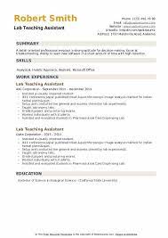 Chemistry teaching assistant resume example · established clear objectives for all lessons, units and projects. Lab Teaching Assistant Resume Samples Qwikresume