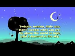 Twinkle Twinkle Little Star Instrumental Lyrics Video For Karaoke Little Star Rhymes For Kids Karaoke