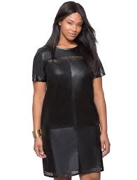 Studio Faux Leather Tee Shirt Dress Women S Plus Size Dresses Eloquii Women's cropped fleece training crew (plus size). studio faux leather tee shirt dress women s plus size dresses eloquii
