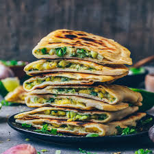 Easy Stuffed Flatbread Aloo Paratha Fladenbrot Gefulltes Fladenbrot Rezepte