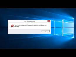 If not done, hardware problem. Fix There Is Not Enough Space Available On The Disk S To Complete This Operation Solved Youtube