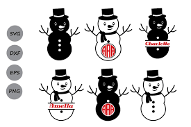 Download Free Snowman Svg Christmas Svg Snowman Monogram Svg Christmas Snowman Crafter File