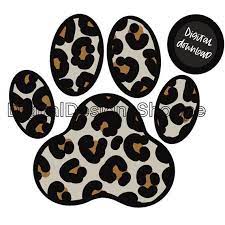 Leopard Print Paw Print Digital Download Png Transparent File Etsy In 2020 Paw Print Etsy Printables Print