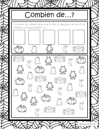 French Halloween Math Pack Travail De Maths Au Theme De L Halloween Halloween Worksheets Halloween Math French Classroom