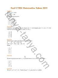 Jika diketahui suku barisan aritmatika bersifat xk+2. Soal Utbk Matematika Tahun 2019 Pdf