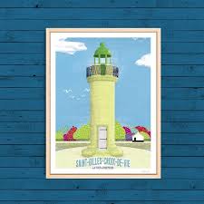 Poster Sea Saint Gilles Croix De Vie Josephine Tower 30x40 Saint Gilles Tower Frame