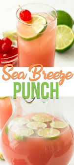 Sea Breeze Cocktail Punch In 2020 Party Punch Recipes Best Cocktail Recipes Punch Recipes