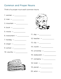 Download and print turtle diary's identifying common and proper nouns part 3 worksheet. Common And Proper Nouns Worksheet Brainstorming Activity All Esl