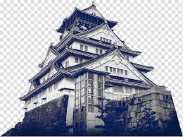 The castle stands in an expansive lawn covered park. Cherry Blossom Osaka Castle Nagoya Castle Osaka Castle Park Osaka Prefecture Japan Chinese Architecture Building Transparent Background Png Clipart Hiclipart