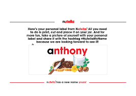Use this hyperlink to print a nutella label template with all your name upon it! 35 Custom Nutella Label Online Labels For Your Ideas