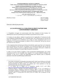 La Loi Applicable A La Violation Du Droit D Auteur Dans L Environnement Numerique Unesco Digital Library
