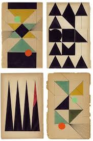 Membuat gradasi warna dari hitam ke putih dengan menderetkan 11 potongan. 56 Ide Nirmana Geometri Seni Poster Tipografi
