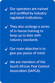Farm management or golf course management companies when their service includes pest control. Pest Control Services In Johannesburg City Pest Control Specialists