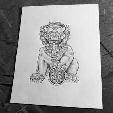 Dont forget to rate and comment this tatto!! Foo Dog Tattoo Design I Made Tattoodesigns