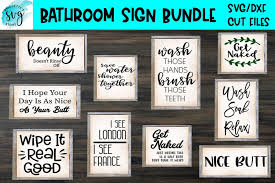 The library is a simple container for svg files. Bathroom Sign Bundle 183896 Svgs Design Bundles