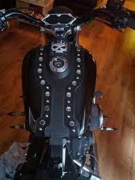 Custom Harley Davidson Dyna Tank Bib Harley David Harley Motorcycle Leather