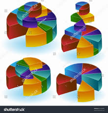 Stacking 3 D Pie Charts Stock Vector Royalty Free 31640209