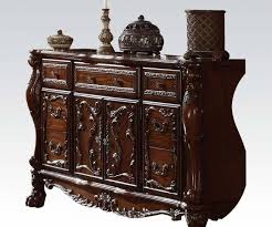 Tufted Cherry Oak Queen Bedroom Set 4pcs Dresden 23140q Acme Victorian Classic Dresden 23140q Set 4 Buy Online Acme Furniture Oak Furniture Bedroom Sets Queen