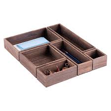 Feathergrain Wooden Drawer Organizers Wooden Drawer Organizer Organized Desk Drawers Wooden Drawers