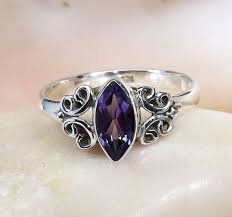 Iolite Ring Gemstone Ring Iolite Stone Ring Handmade Ring Sterling Silver Rings Gemstones Iolite Stone Gemstones
