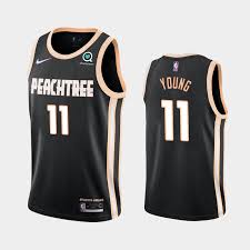 Atlanta hawks fans might not be seeing their team play in the nba's bubble this season, but they have another reason to be excited. Men S Atlanta Hawks 11 Trae Young Black City Peachtree Jersey Donkey Stores