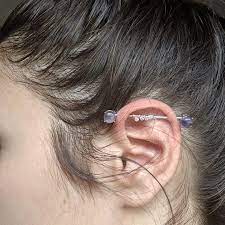 14 Gauge Amethyst Industrial Barbell Silver Gold Or Rose Gold Etsy Nose Jewelry Industrial Barbell Body Piercing Jewelry