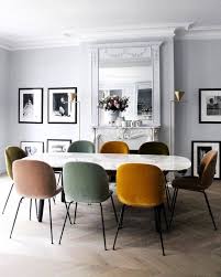 Multi Colored Velvet Dining Room Chairs Black And White Photography Add A Touch Of Beautiful Dining Rooms Scandinavian Dining Room Dining Room Inspiration
