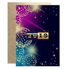 Happy New Year 2019 Custom Corporate Flat Cards Happy Holiday Cards Corporate Christmas Cards Happy New Year Cards