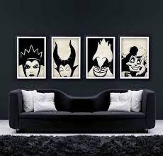 Disney Villains Home Decor Wall Art Disney Villians Home Disney Home Decor Disney Home Disney Decor