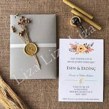 Kuru Cicekli Davetiye Modelleri 16658 Elegant Wedding Invitations Davetiye Davetiyeler