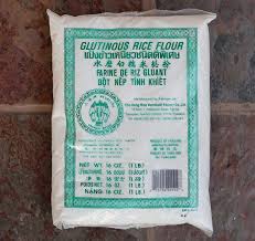 The rice flour is usually opaque while the glutinous . Thai Glutinous Rice Flour 16 Oz Importfood
